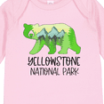 thumbnail image 4 of Inktastic Yellowstone National Park Mountains and Bear Shape Boys or Girls Long Sleeve Baby Bodysuit, 4 of 5