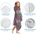 thumbnail image 7 of Red Boho Ethnic Geometric Pattern Hooded Bath Towel，60"x35" for Ages 3 To 12 Kids, Quick Dry Lightweight Soft Microfiber Hood Beach Towel Cover Up for Kids, 7 of 7