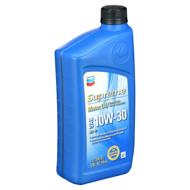 Chevron Supreme Motor Oil 10W-30, 1 Quart - Walmart.com