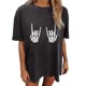 thumbnail image 5 of Pntutb Dark Gothic Skull Gesture Características Casual Manga corta Verano Retro Estampado suelto Manga corta Hombres y mujeres tops Pntutb Pntutb-8699, 5 of 9