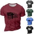 thumbnail image 5 of yoeyez Chemises Décontractées pour Hommes, T-Shirt à Manches Courtes pour Homme Drapeau Américain Patriotique Col Rond Entraînement Physique Rétro Tee Mode Chandails d'Entraînement Vert Armée, 4TG, 5 of 5