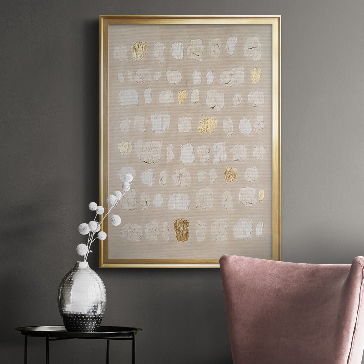 Embellished Cobblestone I Premium Framed Print, in Gold, Black, or Silver - Ready to Hang