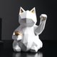 thumbnail image 5 of Escultura de gato, figura decorativa de oficina, artesanía de interior para amantes de los gatos. Blanco, 5 of 9