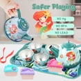 thumbnail image 5 of JUGAAD LIFE Mermaid Tea Party Set for Kids,  Princess Kitchen Pretend Play Toys for Girls Ages 3 4 5 6+ Years Old, Birthday Gift for Toddler, 5 of 5