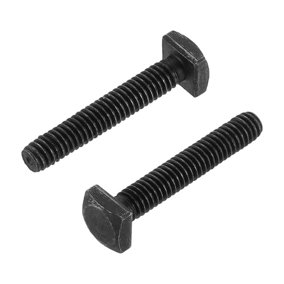 10Pcs Square Head Bolts, 5/16-18x1-3/4" Black Oxide Carbon Steel Square Machine Screws, T-Bolt for Machinery Railroad Electrical Connections