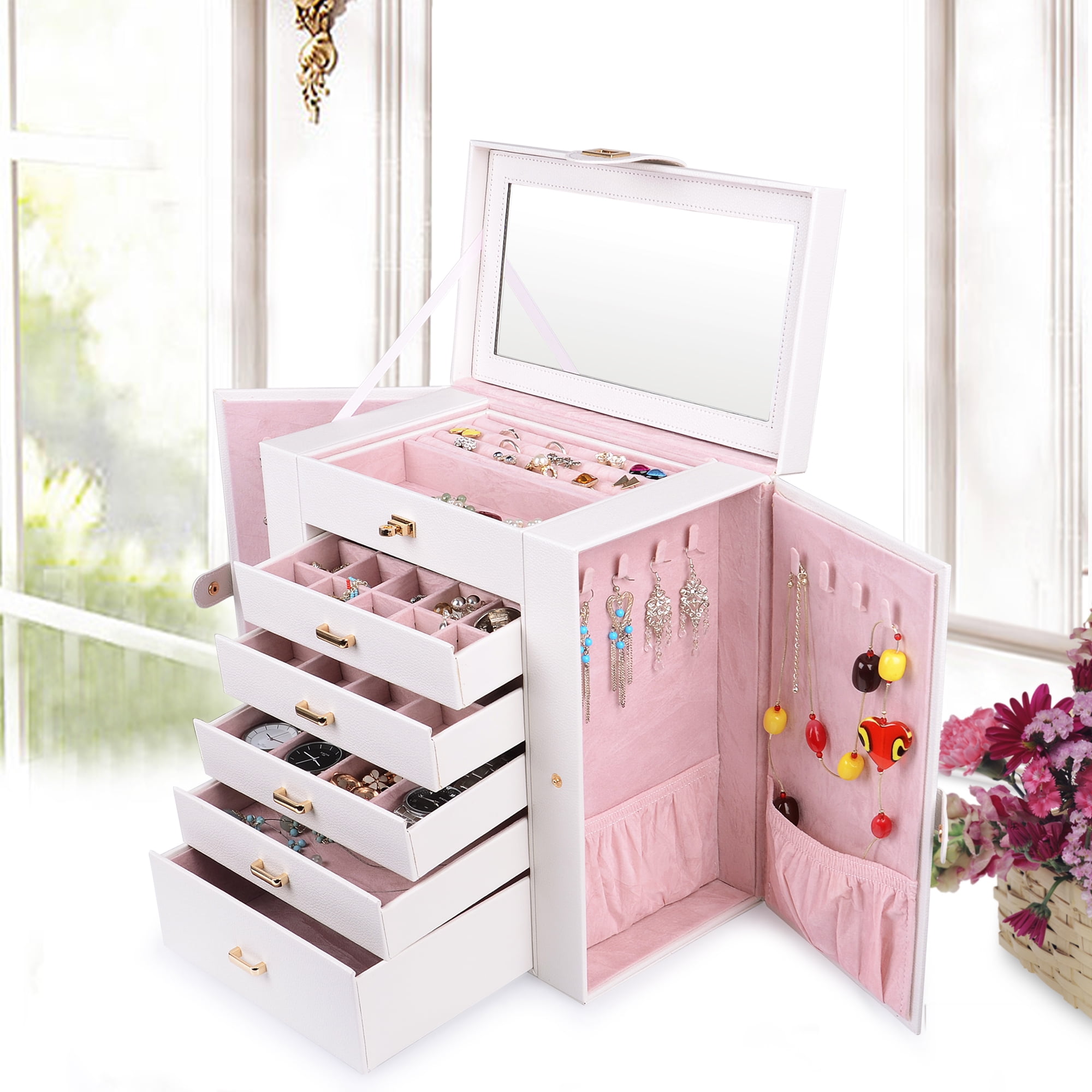 Kendal Huge Leather Jewelry Box / Case / Storage LJC-SHD5CM