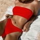 thumbnail image 2 of Traje de baño de dos piezas sin espalda, conjunto de traje de baño sin tirantes para mujer, traje de baño dividido para fiesta en la piscina, surf ZH75RE M, 2 of 5