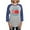 Heather/Blue, variant on CafePress - Retired Postal Worker Graphic: Long Sleeve T Shirt - Womens Baseball Tee