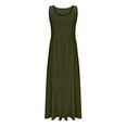 thumbnail image 4 of Liquidation d'Été 2025! Robe Grande Taille pour Femmes, Robe d'Été en Coton et Col Rond Sans Manches Longue, 4 of 5