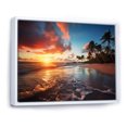 thumbnail image 2 of Designart "Beach Photo Sunset Charm XIV" Nautical & Beach Floater Framed Canvas Print, 2 of 7
