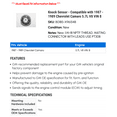 thumbnail image 2 of Knock Sensor - Compatible with 1987 - 1989 Chevy Camaro 5.7L V8 VIN 8 1988, 2 of 2