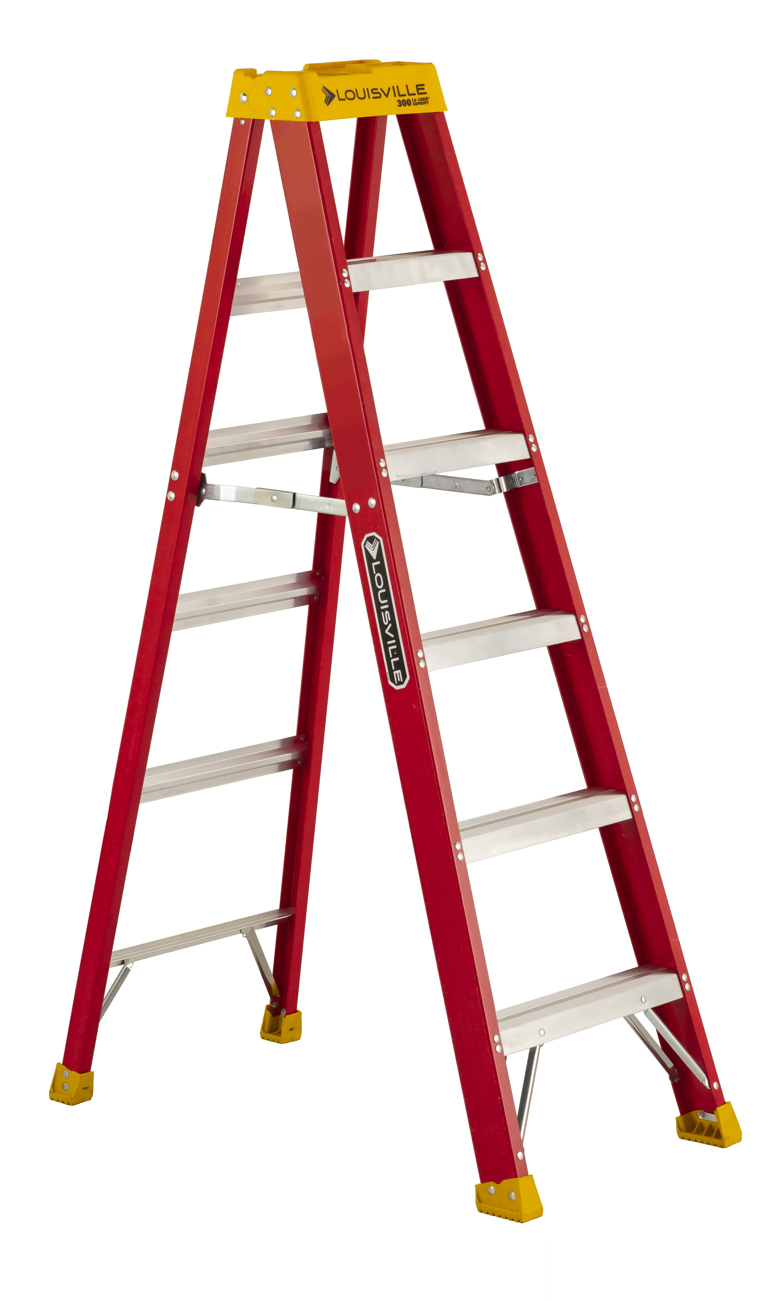 Fiberglass Step Ladder with Molded Top, Type IA, 300 Lbs. 