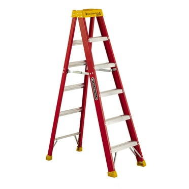 Louisville Ladder 6 Ft. Fiberglass Step Ladder With Molded Top, Type Ia, 300 Lbs. Load Capacity, L-3016-06
