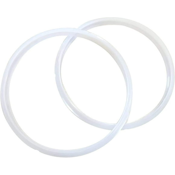 Power Pressure Cooker Sealing Ring Clear Color Multi-Cooker Rubber Gaskets for Many 5 Liter 6 Liter 5 Quart and 6 Quart Models, Set of 2
