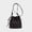 Coffee, variant on Drawstring Bucket Bag, Faux Leather Crossbody Shoulder Purse Adjustable Strap for Women, Black