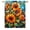 Sunflower, variant on He Is Risen Double Sided Garden Flags, Easter Cross Lamb Stained Glass House Flags for Outside, Outdoor Flags for House 28 x 40 Inch Yard Flag