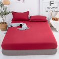 thumbnail image 1 of Drap-housse Couleur Unie Draps Lit Simple Double Grand Housse Taille Lit L9B2, 1 of 9