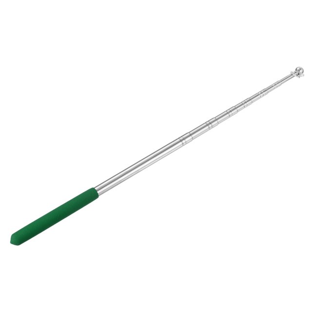 Unique Bargains 5 Feet Extendable Portable Telescopic Handheld Tour Flag Pole, Green
