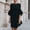 Black, variant on Morttic Women's Ruffle Mesh Trumpet Sleeve Shift Dress – Solid Color Crew Neck, Slim Fit, Summer Party Mini Dress Black，XXL