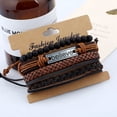 thumbnail image 3 of Slatcetga Vintage Multilayer Woven Cowhide Bracelet Handmade Bracelet Jewelry Gift, 3 of 6