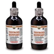 Thyroid Support Tincture, Kelp (Ascophyllum Nodosum) Dried Whole Plant, Oatstraw (Avena Sativa) Dried Stem and Leaf, Horsetail (Equisetum Arvense) Dried Herb Liquid Extract, Herbal Supplement 2x4 oz