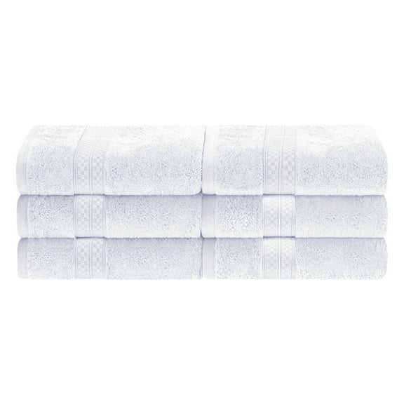 Meadowcove Rayon from Bamboo and Cotton Blend Solid 6-Piece Hand Towel Set , White by Blue Nile Mills