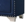 thumbnail image 5 of Cale 26 Inch Modern Wood Nightstand, Velvet Upholstered, Nailhead, Blue - Saltoro Sherpi, 5 of 6