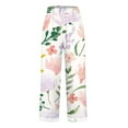 thumbnail image 3 of Pink Women's Casual Pants, Women'S Retro Printed Loose Pocket Patchwork Casual Cotton And Linen Pants,Women's Casual Pants 4XL, 3 of 6