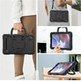 thumbnail image 2 of KOMI Compatible with Galaxy Tab A7 Lite 8.7” 2021, Built in Screen Protector, Shockproof Heavy Duty Protective Rugged Cover with Shoulder Strap Black, 2 of 5