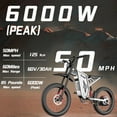 thumbnail image 2 of Freego X2 Pro 50MPH Electric Dirt Bike for Adults,Electric Motorcycle 6000W(Peak) Motor 60V30AH Battery,Off Road Electric Bicycle,19x2 Tire Full Suspension Hydraulic Brake Half Throttle, 2 of 7
