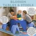 thumbnail image 3 of ECR4Kids Blossom Kids Toddler Indoor/Outdoor Plastic 36x36x18" Play Table, Blue, 3 of 6