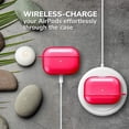thumbnail image 5 of Airpods Pro Case, GMYLE Clear Protective Shockproof Earbuds Wireless Charging Case Cover Skin 2019 2020, Compatible for AirPods Pro (Neon Pink), 5 of 6