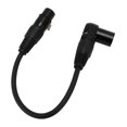 thumbnail image 1 of XLR Microphone Extension Cable Adapter, 90 Degree XLR Male to Straight XLR Female 3 Pin Microphone Connector for Speaker, Recording Studio, Mic Mixer, Audio Interface, Amplifier, 1 of 7