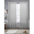 thumbnail image 2 of Gray Stripes Sheer Curtains 2 Panels Set Simple Striped Country Style Farmhouse Sheer Window Curtains Light Filtering Rod Pocket Voile Drapes for Bedroom Living Room 52"X96", 2 of 8