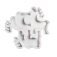 thumbnail image 1 of Billuyoard Molde de fundición de reno de silicona blanca, regalos festivos para seres queridos, forma de silicona, Navidad, no tóxico Artesanía, 1 of 6