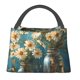 thumbnail image 1 of Balery Delicate White Daisy Jars Bolsa de Aislamiento Portátil – Bolsa de Almuerzo con Forro de Aluminio Mejorado, Funda Impermeable y Fácil de Limpiar para Picnic y Caja de Almuerzo, 1 of 6