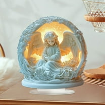 Cadorn Angel - Winged Scene Figurine with Base, Home & Office Decor Ornament, Delicate Resin Desktop Accent