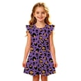 thumbnail image 5 of Gunia Toddler Girls Nightgowns Pjs For Girls Halloween Flutter Sleeve Nightgown Summer Casual Cartoon Digital Print Dress Night Gowns Sleepwear Purple 4-5 Years, 5 of 5