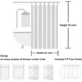 thumbnail image 6 of Grey Blue and White Striped Fabric Bathroom Shower Curtains Sets with Hooks 72 x 72 Inches, Waterproof Shower Curtain with Weighted Hem,Bath Accessories Machine Washable, 6 of 6