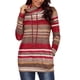 thumbnail image 2 of Blusa informal con cuello redondo y manga larga a rayas para mujer S, 2 of 9