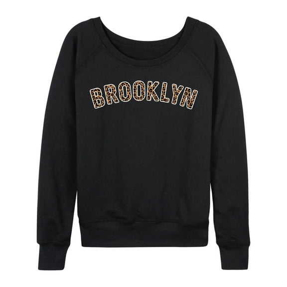 Instant Message - Leopard Print Brooklyn - Women's French Terry Long Sleeve Shirt