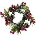 thumbnail image 2 of Vela Guirnalda Anillo Corona de Puerta de Navidad Decoración de Navidad Puerta Delantera Corona de Navidad para Ventana de Navidad Decoración Del Estilo B, 2 of 9