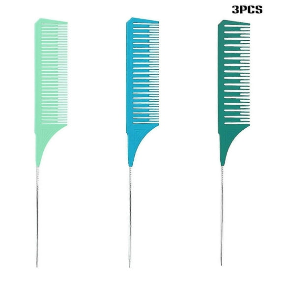 3 Sizes Strand Comb Hair Dye Tinting Brushes Professional Anti-static Hairdressing Comb Teeth Banmo