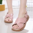 thumbnail image 2 of Godom Sandals for Girls Casual Adjustable Double Buckle Flat Sandal Slide for Toddler Little Big Kid, 2 of 7