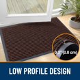 thumbnail image 4 of jyt Front Door Mat Indoor Outdoor Entrance, 2-Pack 29.5 x 17 Inch, Waterproof Heavy Duty Doormat, Fade Resistant, Low Profile, Easy Clean Patio Porch Welcome Floor Mats for Entry, Grey, 4 of 14