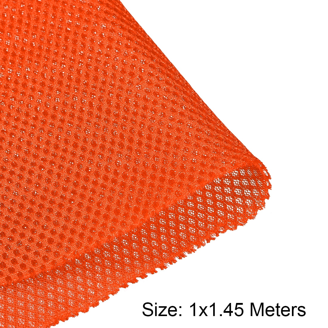 Uxcell Speaker Grill Cloth Polyester Fiber Stereo Mesh Fabric Bright Orange 1x1.45m