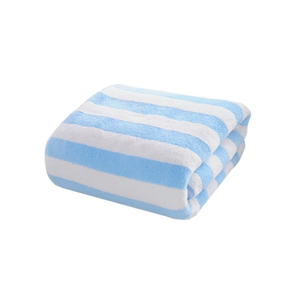 Qiweii Stripe Beach Towel - Pack of 2, Large Soft Quick Dry Cotton Terry Towels Set for Pool, Swim, and Hot Tub, Oversized 13 X 29 In, Multipurpose Use