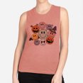thumbnail image 2 of Halloween Smileys Women's Muscle Tank Large Desert Pink, 2 of 5