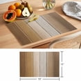 thumbnail image 6 of Brown Gradient Placemats Set&nbsp;of 1 Wood Grain Farmhouse Retro Striped Heat Insulation Washable Place Mats, Non-Slip Table Mats for Dining Table Party Kitchen Decor,13x19 Inch, 6 of 9