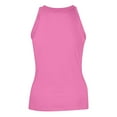 thumbnail image 4 of Resicozy Womens Sleeveless Racerback Fashion Crew Neck Casual Basic Ribbed Fitted Tank Top Hot Pink 2XL, 4 of 5